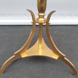 Brass floor lamp with neo-classical 3-light shelf