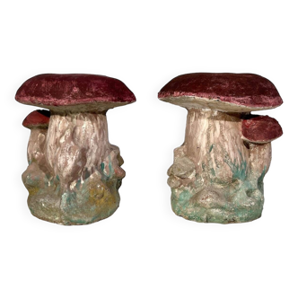 Tabouret champignon en béton 1950