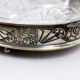 Art Deco silver metal tray with 4 ramekins