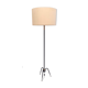 Lampadaire modèle 641 sur trépied en métal patiné fusil et éléments en laiton, Lunel