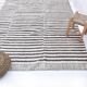 8x10 Pinstriped Brown & White Vintage Rug, 265x300Cm SK 240422