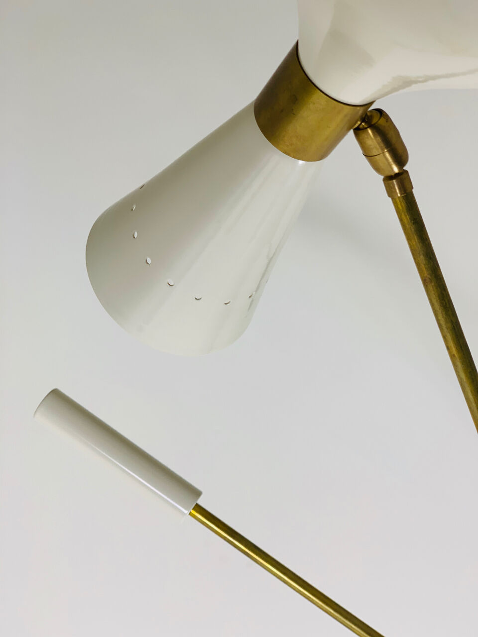 Asymmetric Italian Brass Ceiling Lamp  Style, 1950s Mid-Century