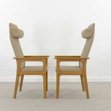 Pair of danish highback chairs by domus danica