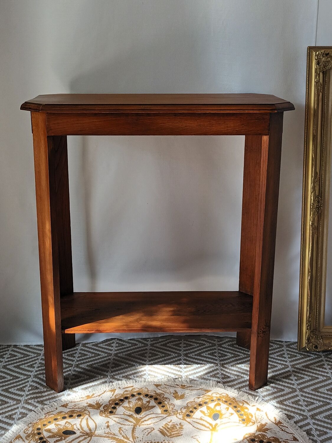 Vintage solid oak console