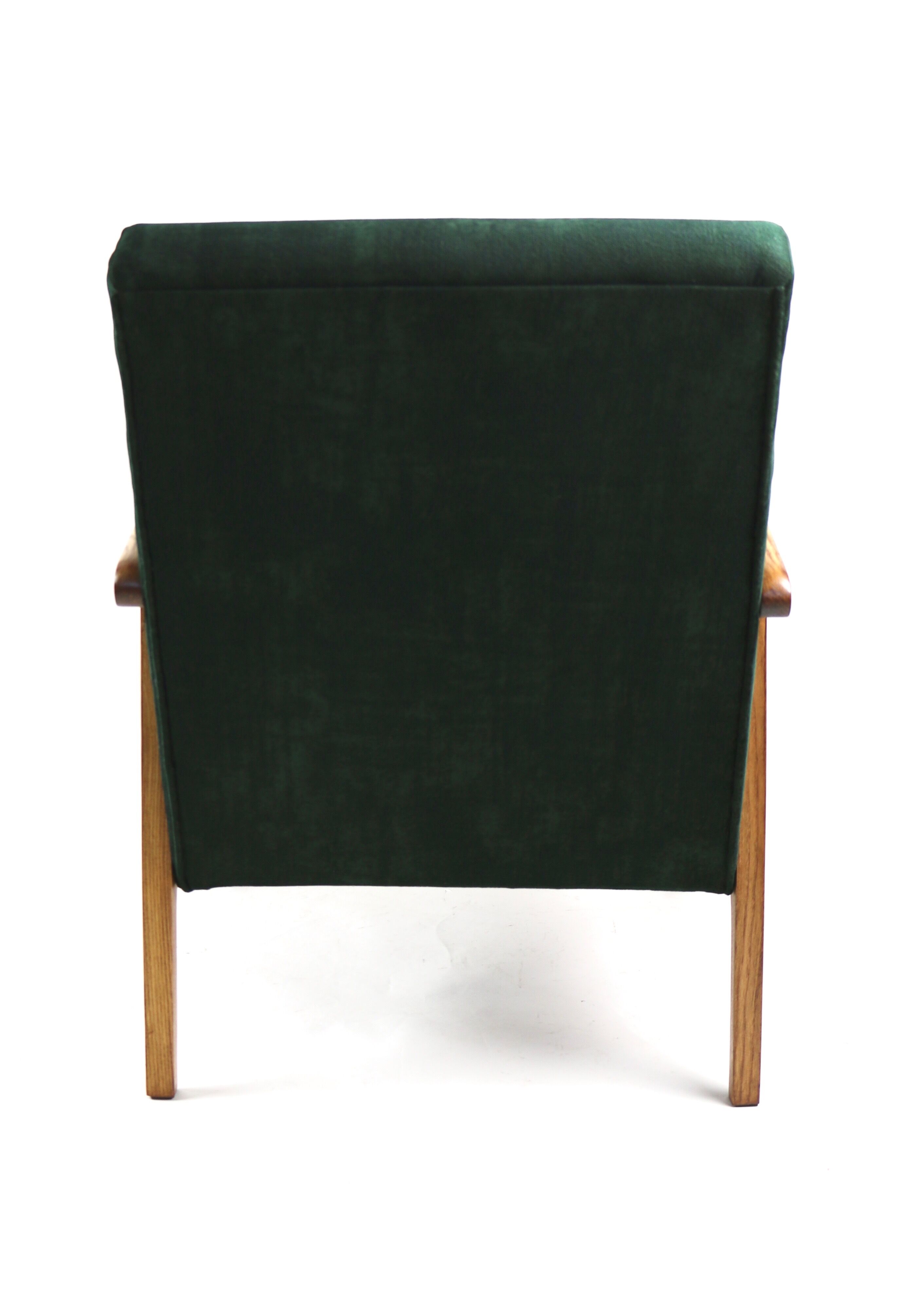 Fauteuil vintage en velours vert, années 1970