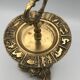 Vintage solid brass ashtray with zodiac sign decor