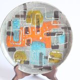 Abstract geometric plate by Gehel Paris, 1960s