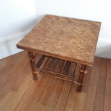 Vintage rattan coffee table