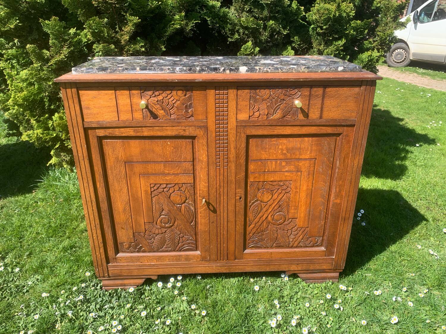 Art Deco oak sideboard