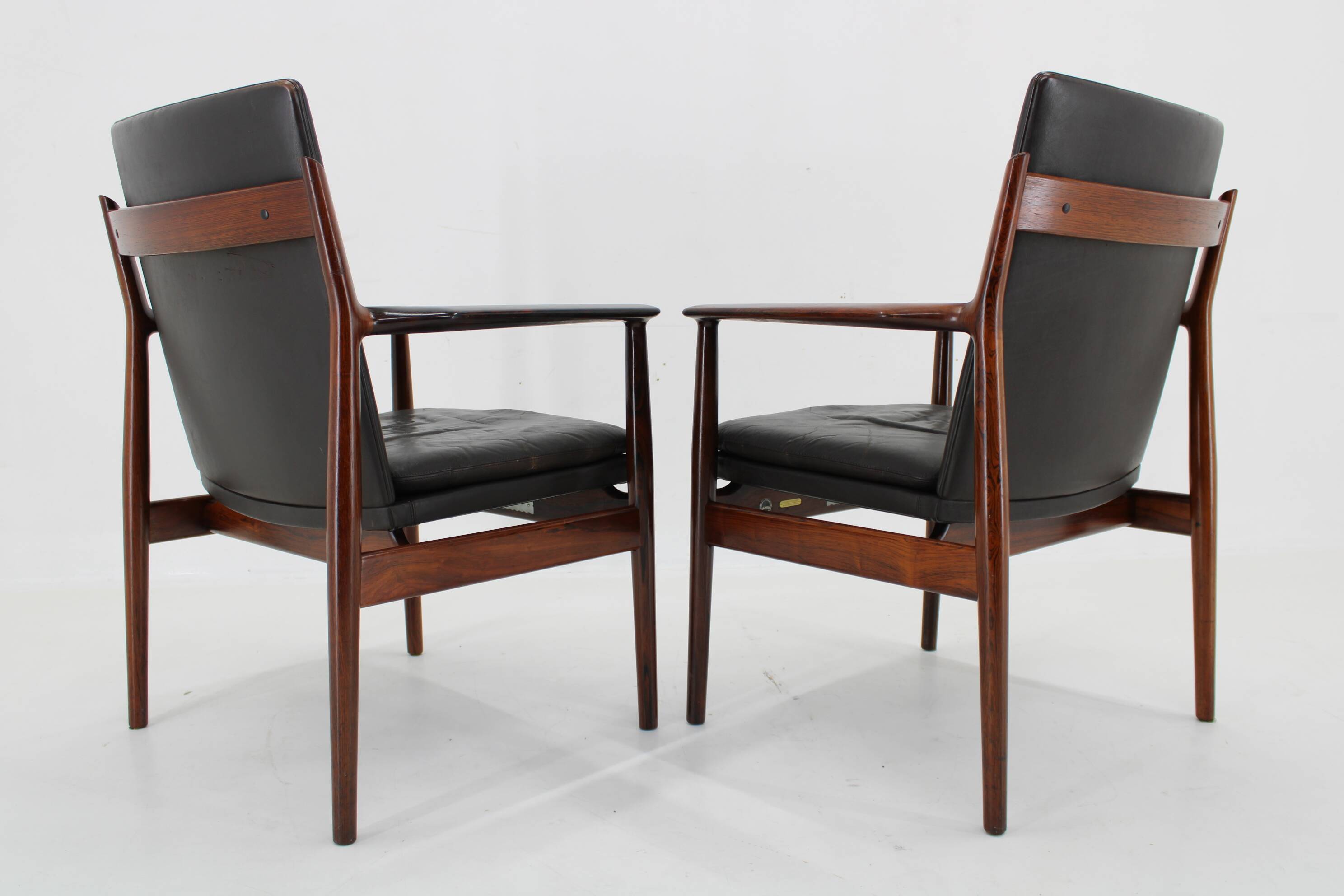 1960s Pair of Arne Vodder 431 Armchairs by Sibast Mobler, Denmark