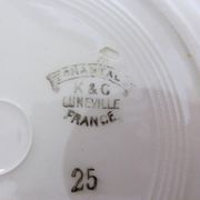 4 vintage dessert plates from K&G Luneville model Chantal 221014.