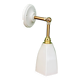 Applique tulipe vintage en opaline blanche