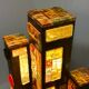 1970s Longobard Floor Lamp – Hammered Glass & Wrought Iron, Italy