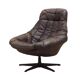 Leather swivel armchair, Danish design, 1960s, designer: H.W. Klein, manufacture: Bramin