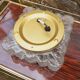 1960s wall light, moulded glass