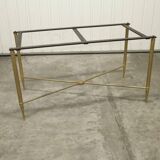 Table basse en marbre et piétement en laiton hauteur 46 cm