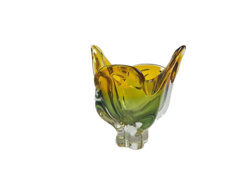 Vase by J. Hospodka for Chribska Glassworks, Former Czechoslovakia, 1960s