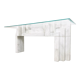 Vintage white marble console table Italy, 1980s
