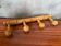 Old Coat Rack Wall Mounted x4 Wood Bamboo Style Vintage