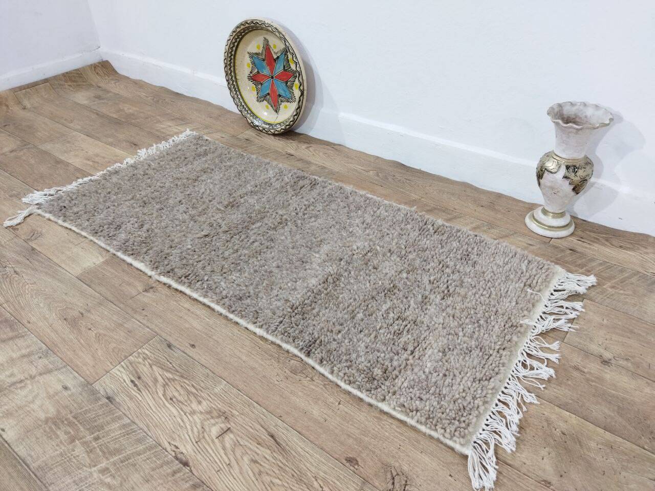 Handcrafted Moroccan Berber Rug 138 X 62 CM