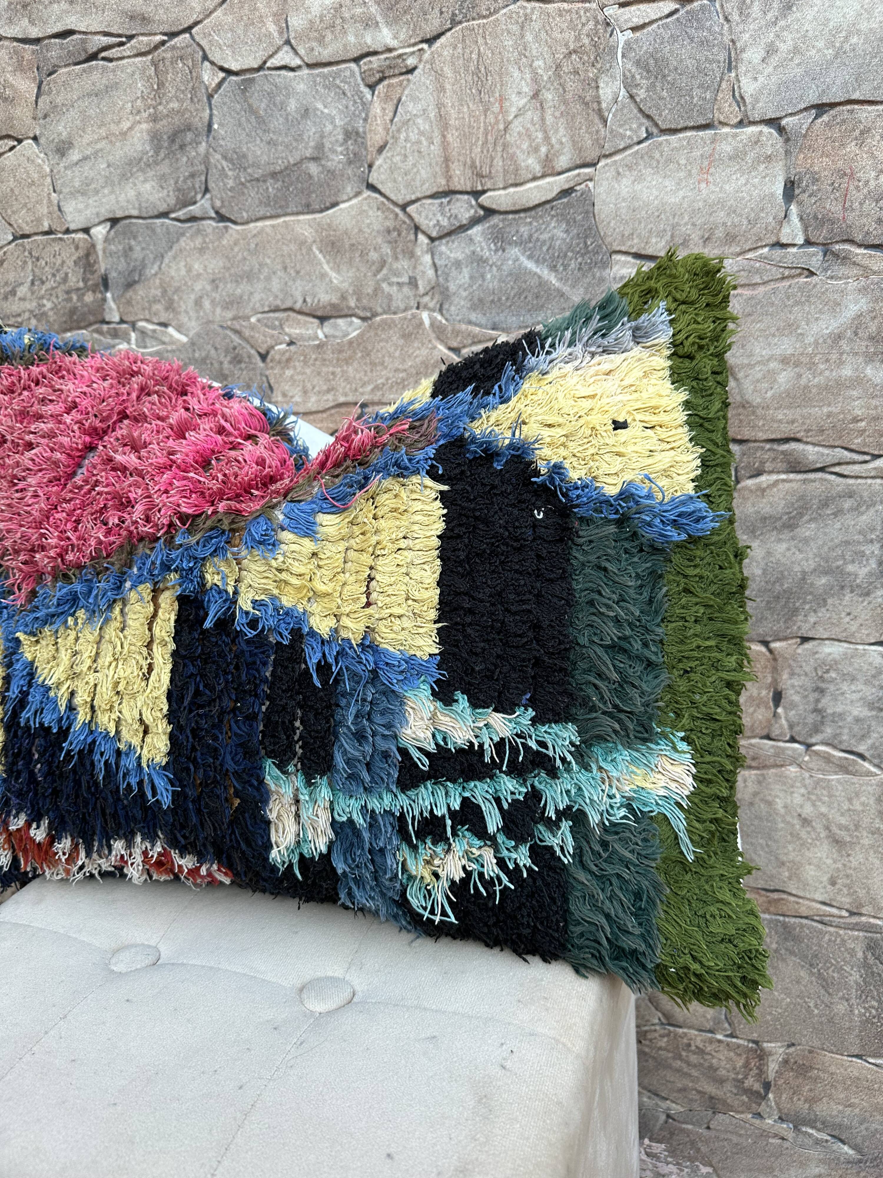 Beautiful vintage Berber Kilim cushion from Morocco