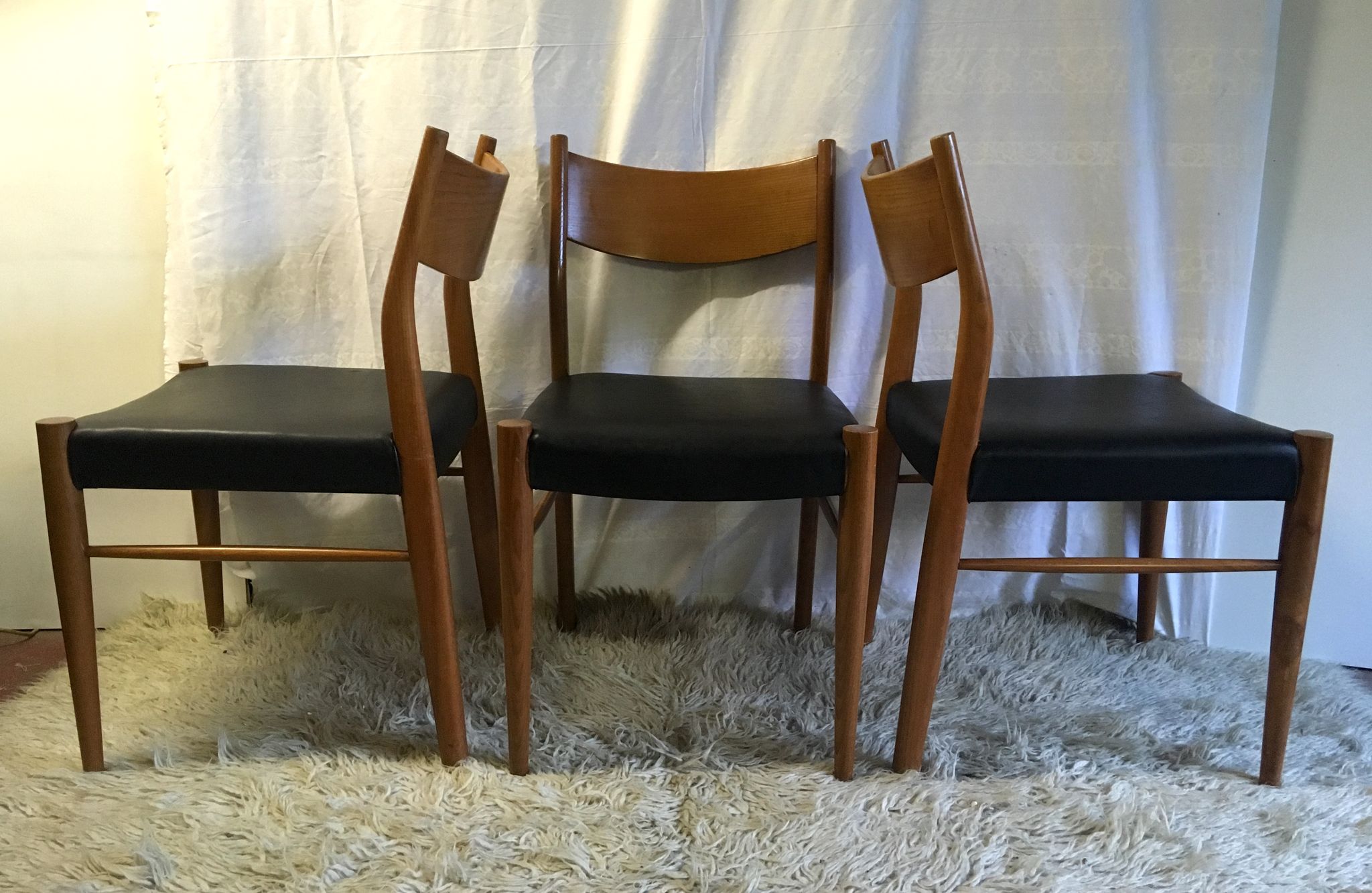 Series of 6 Scandinavian chairs in teak 50/60