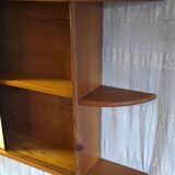 Solid pine bathroom cabinet with shelf - mid 20th century.