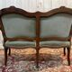 Sofa - Louis XV style bench in green velvet