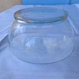 Saladier à punch en verre fin gravé