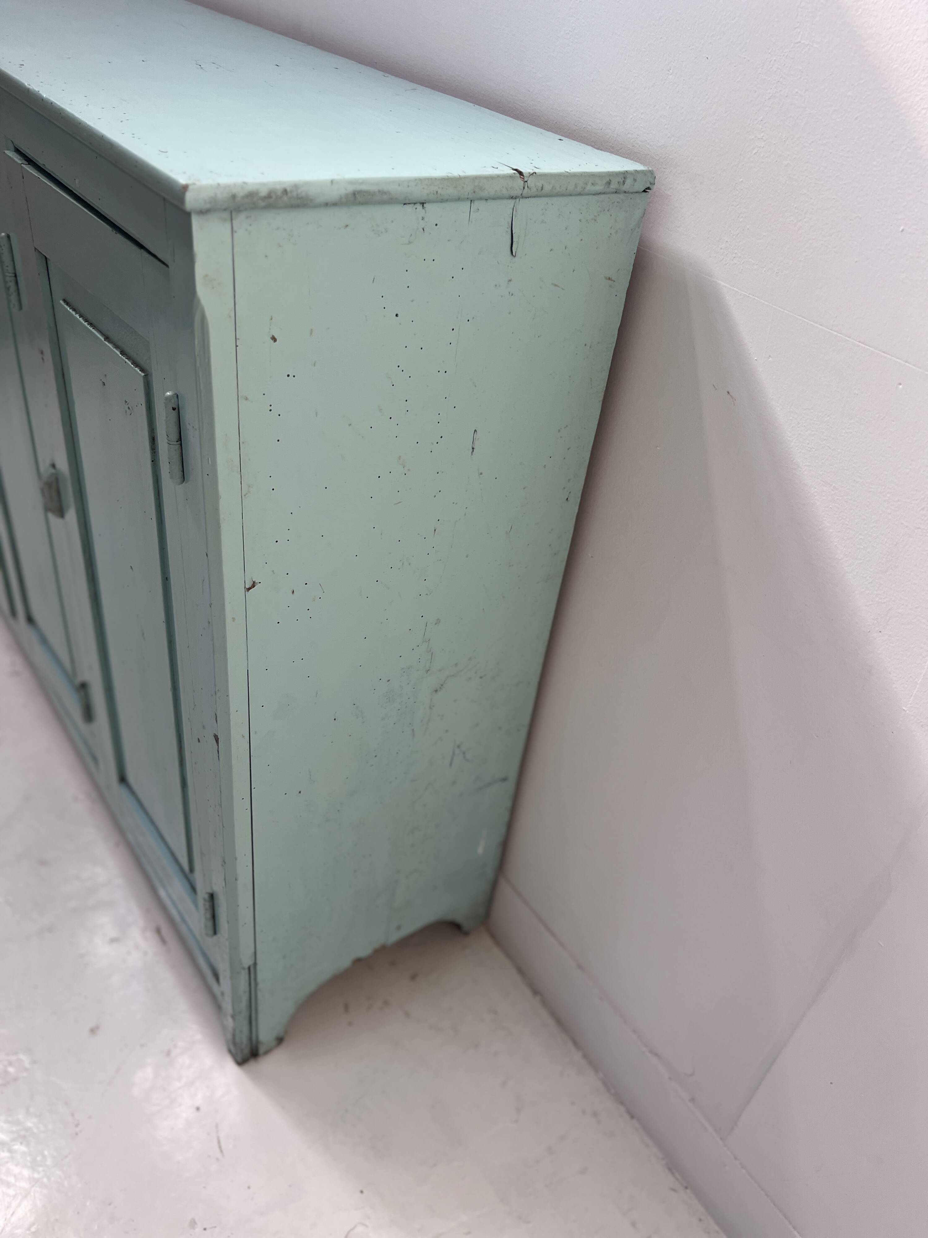Parisian buffet with three doors in patinated beech, 20th century.