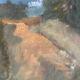 The distant castle, oil on canvas signed