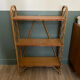 Vintage rattan shelf, library by Louis Sognot