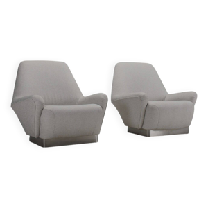 Paire de fauteuils en - inoxydable