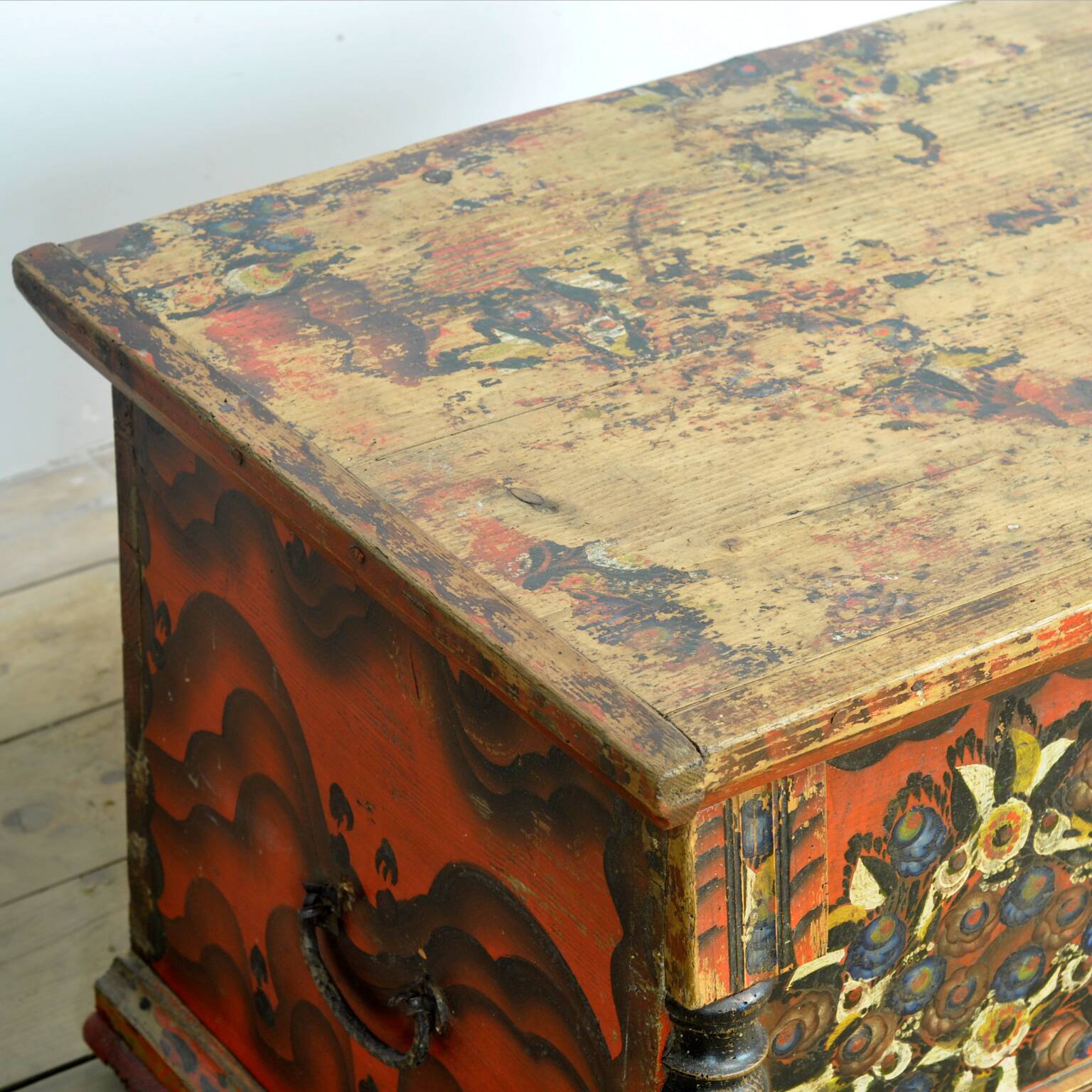 Folk art wedding chest, circa 1850