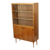 Vintage teak veneer sideboard, display cabinet, Scandinavian design