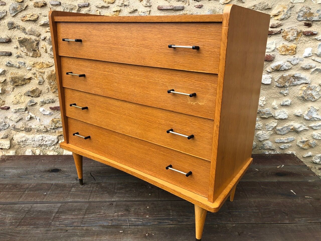Commodity has 4 scandinavian style drawers, 60s