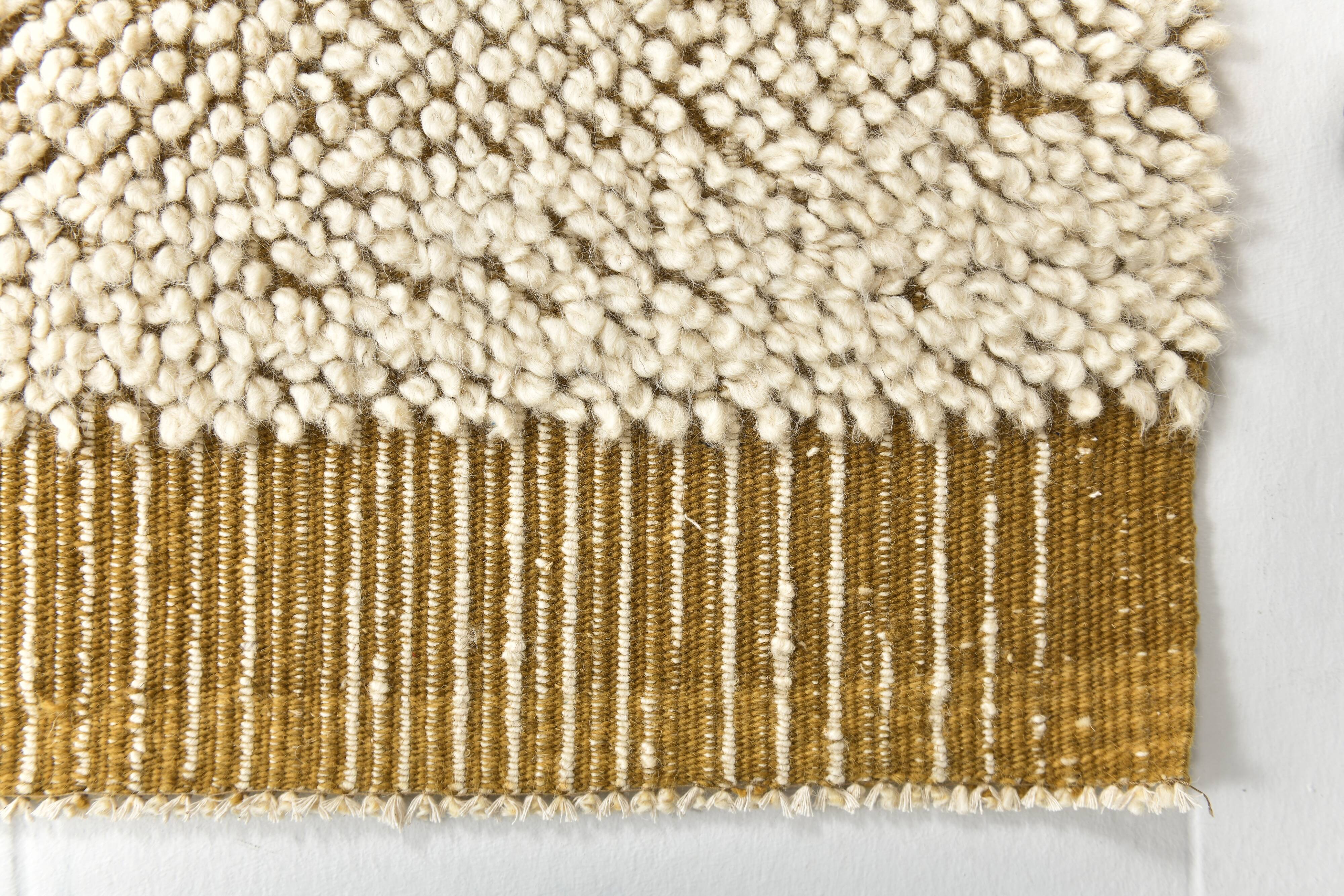 Dark Mustard Beige Ethnic Vintage Rug, 130x215Cm