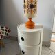 Lampe design Space age vintage années 70 original verre orange