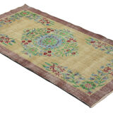 Anatolian handmade vintage rug 210 cm x 107 cm