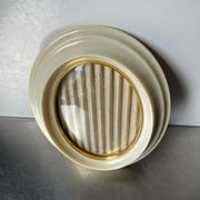 Vintage oval bakelite frame 18 cm x 14 cm  convex glass