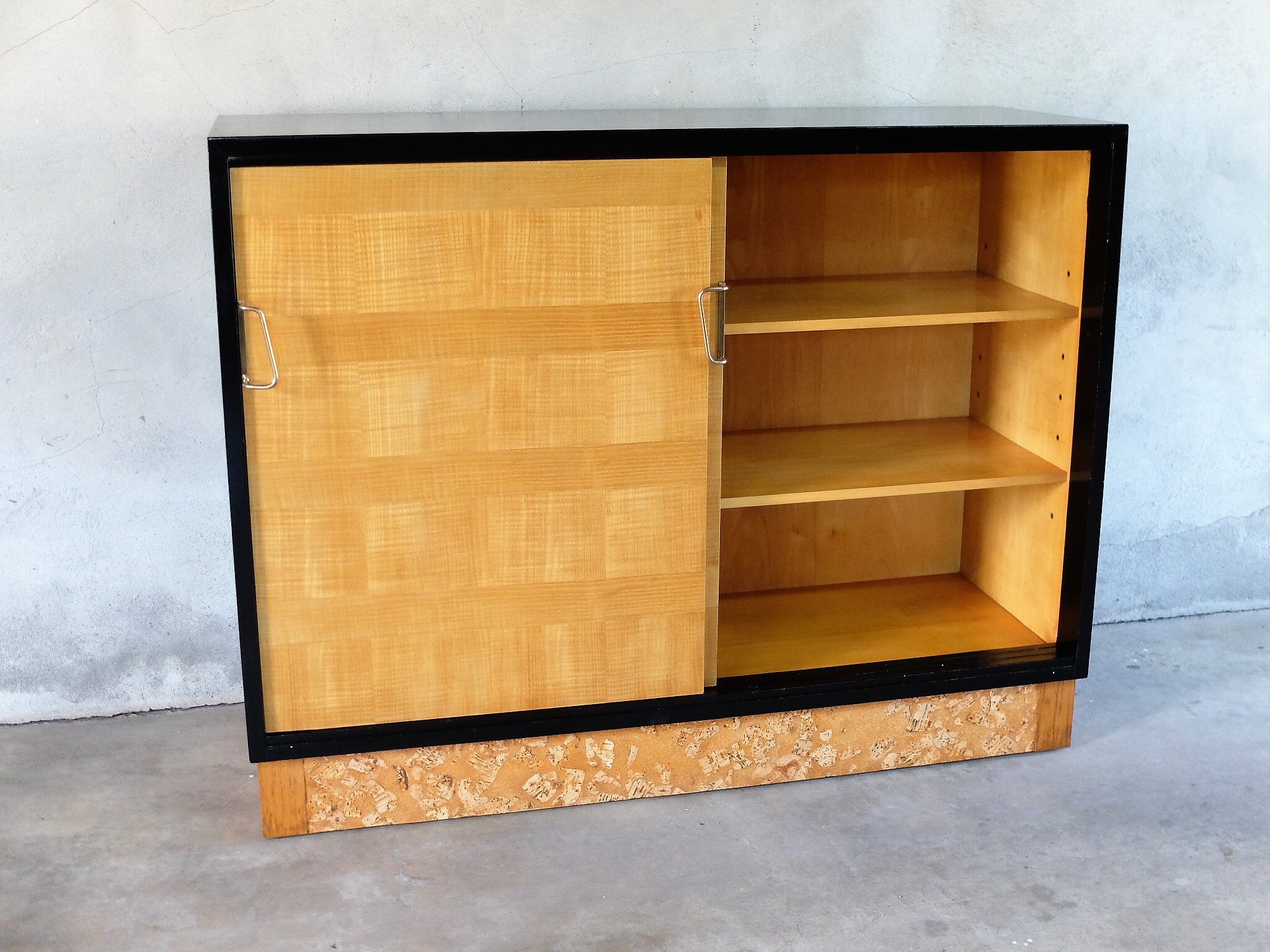 Buffet 1950 signed, lacquered black and sycamore