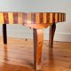 Round coffee table in Elm Burl, Art Deco decorative work - Year 1941