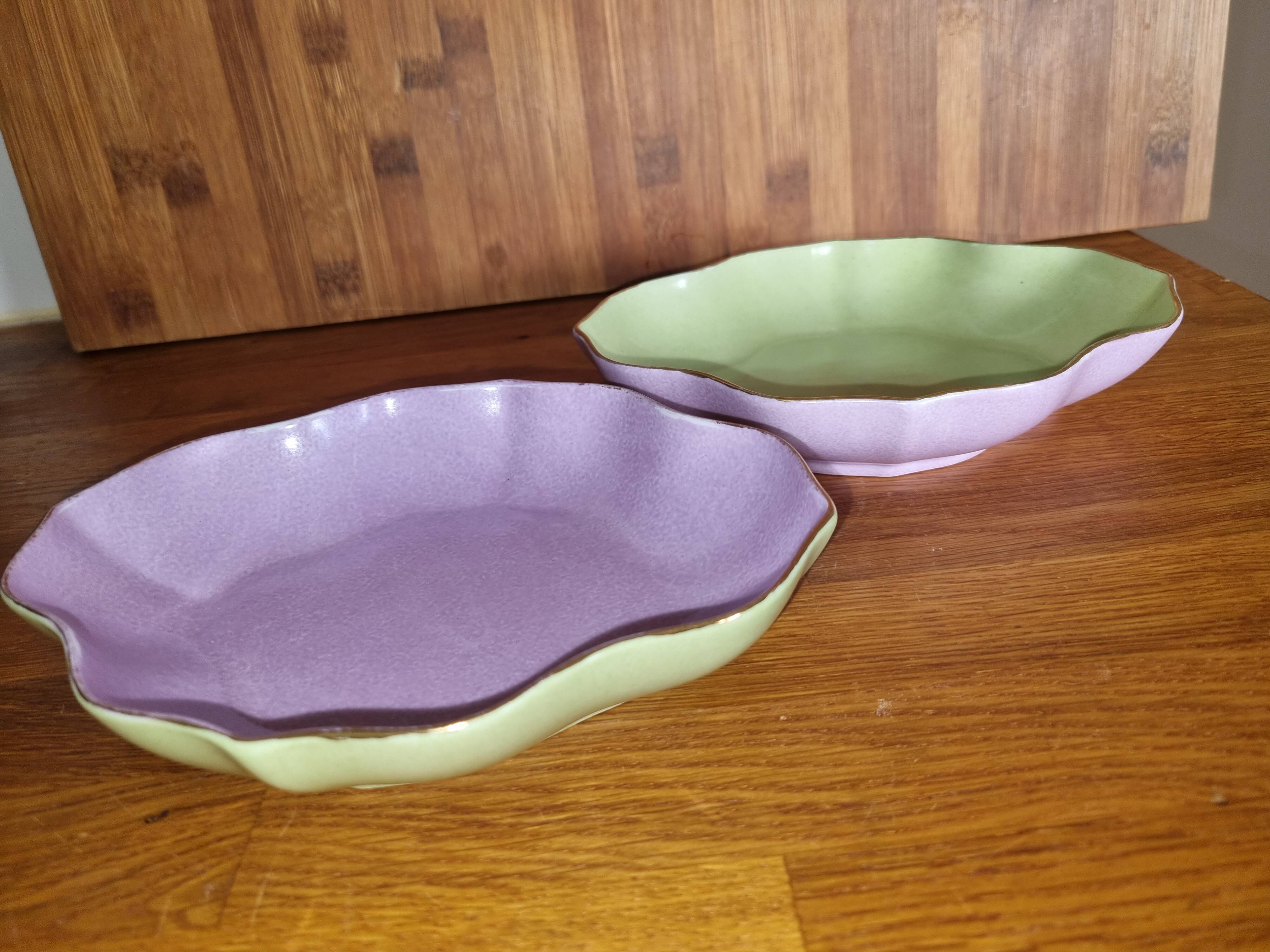 Ensemble de 2 raviers en porcelaine