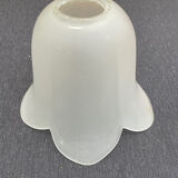 3 tulips with 5 petals, antique satin glass