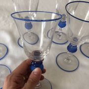 Set of 7 Paco Rabanne stemmed glasses