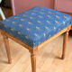 Louis Philippe stool reupholstered