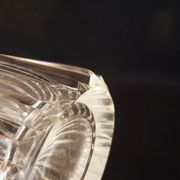 Vase rouleau en cristal taillé Val Saint Lambert