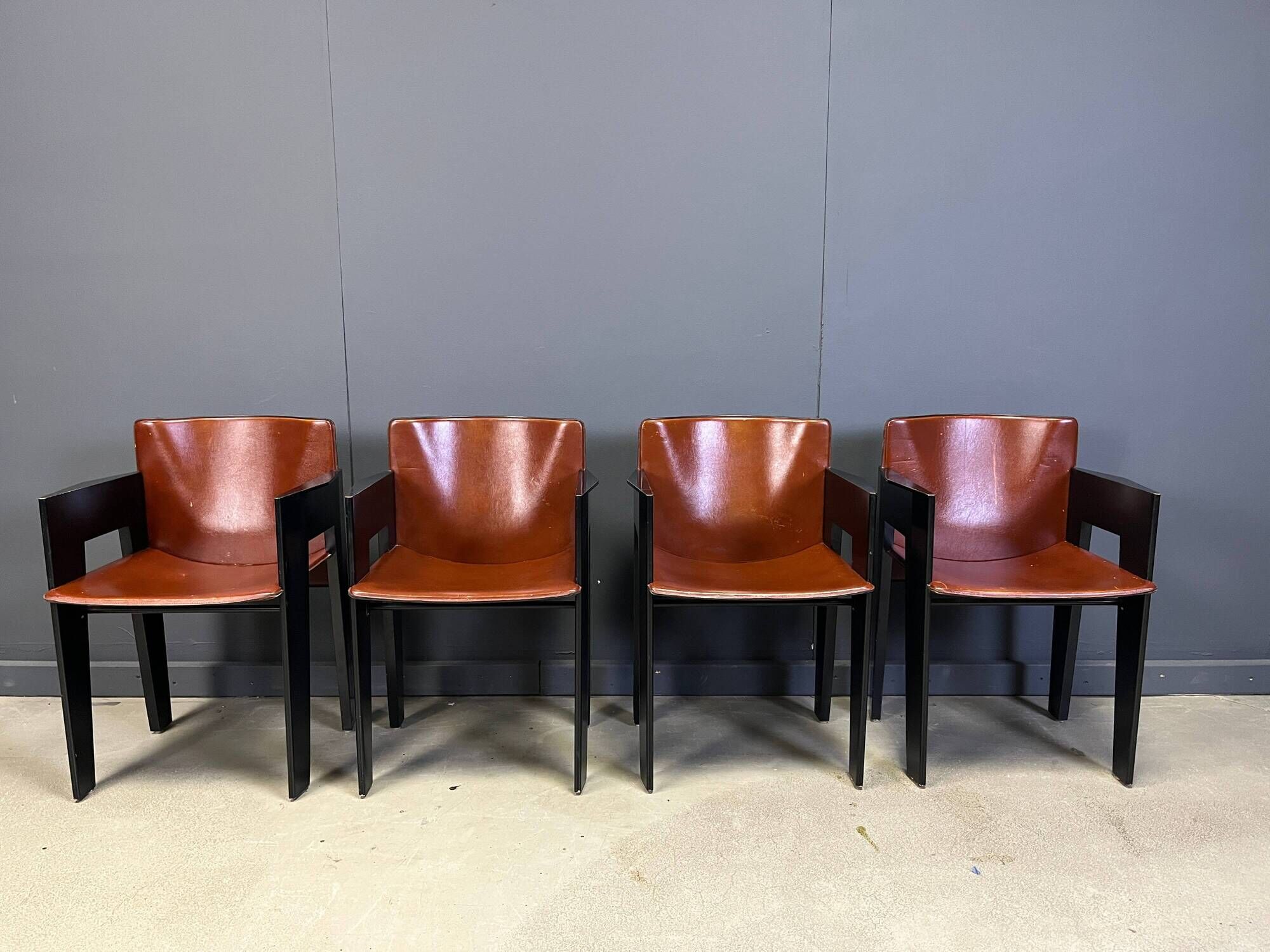 Fauteuils postmodernes par Arnold Merckx pour Arco - ensemble de 4 - années 1980