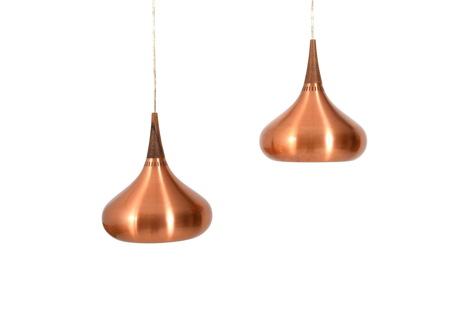 Pair of Jo Hammerborg Copper Orient Pendel