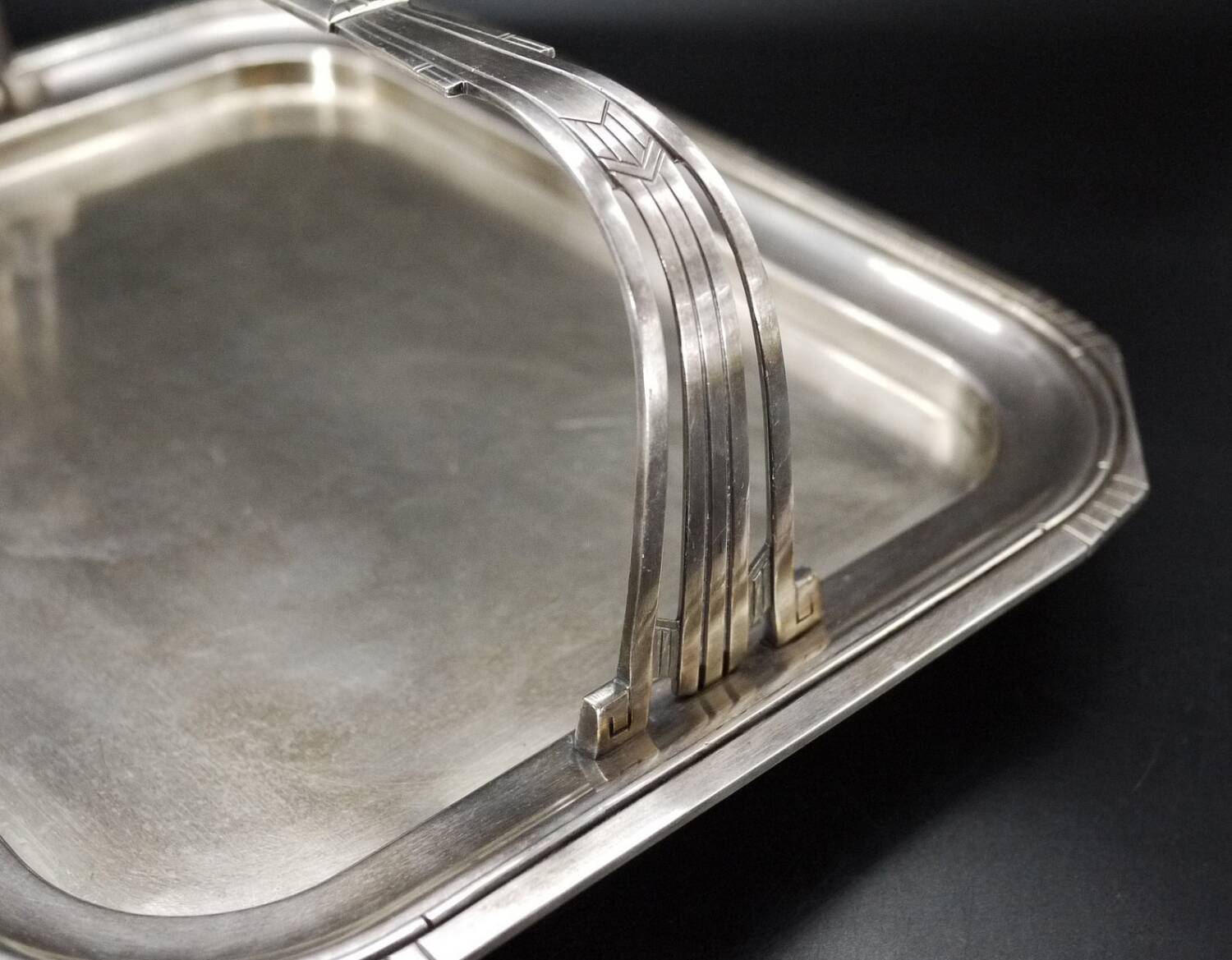 Antique French Silver Plated Tray by Durousseau & Raynaud